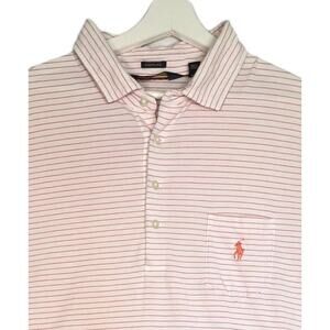 Polo Golf Ralph Lauren Cotton Stretch Lisle Striped Golf Polo Shirt Size XL